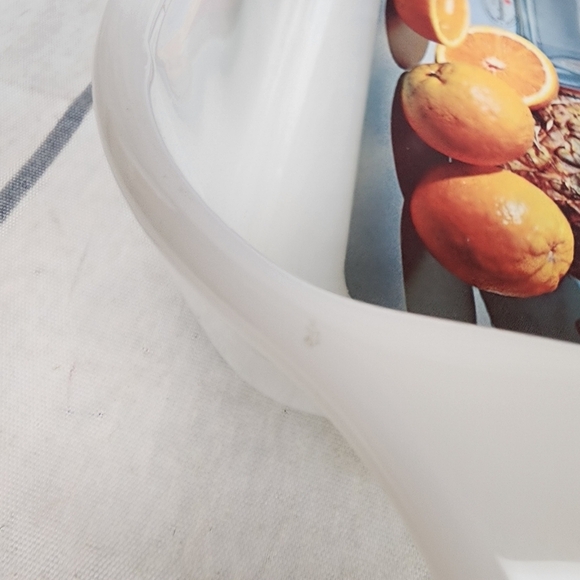 Vintage Anchor Hocking 8" Green Meadow Cake Pan Milk Glass Fire King Ovenware - Picture 13 of 15